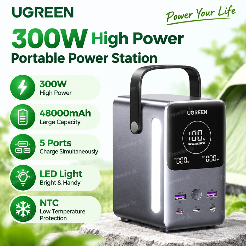 باور بانك Ugreen PB770 بقدرة 1 - مراجعة Outdoor Power Adapter Usb C وسعره