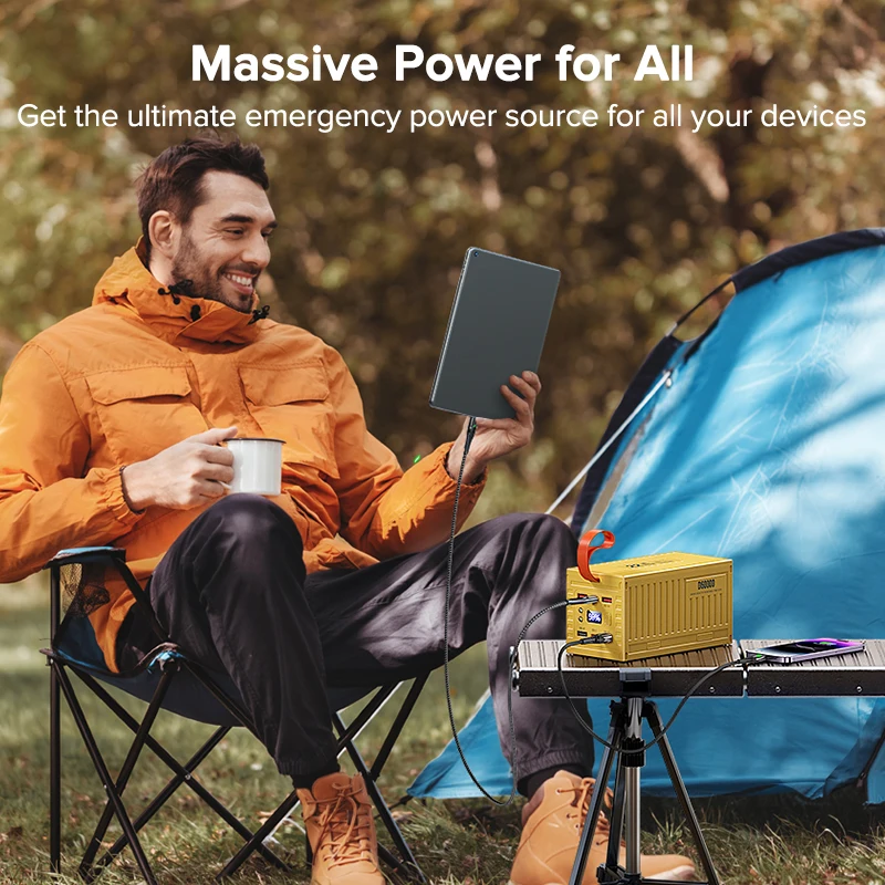 QOOVI 60000mAh قوة البنك 22.5W - مراجعة Outdoor Power Adapter Usb C وسعره